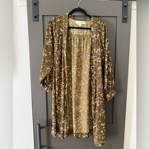 Saltwater LUXE Olive Floral Kimono